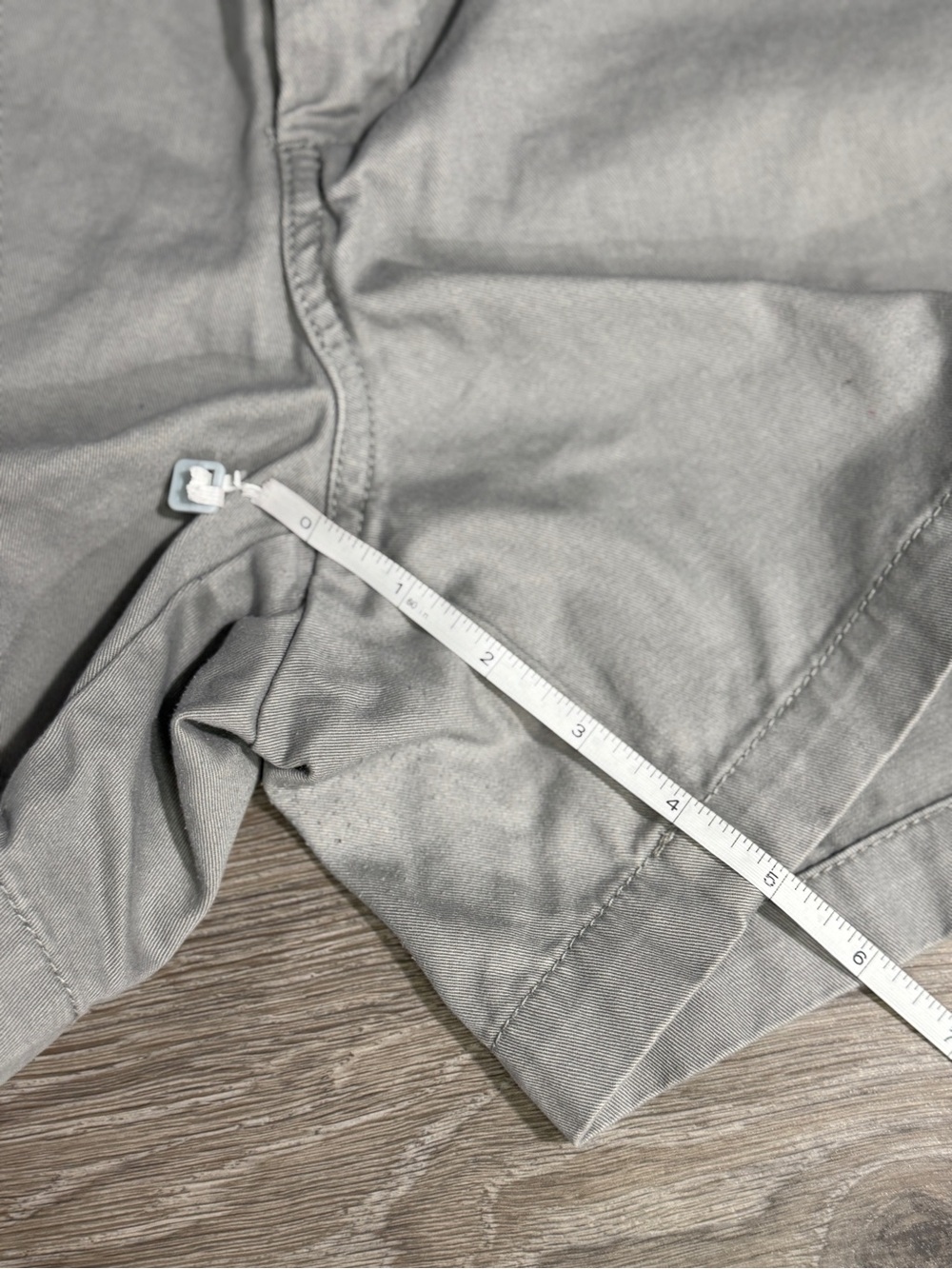 Merona Womens Light Gray Flat Front Cotton Chino Shorts Size 12 - Picture 7 of 8